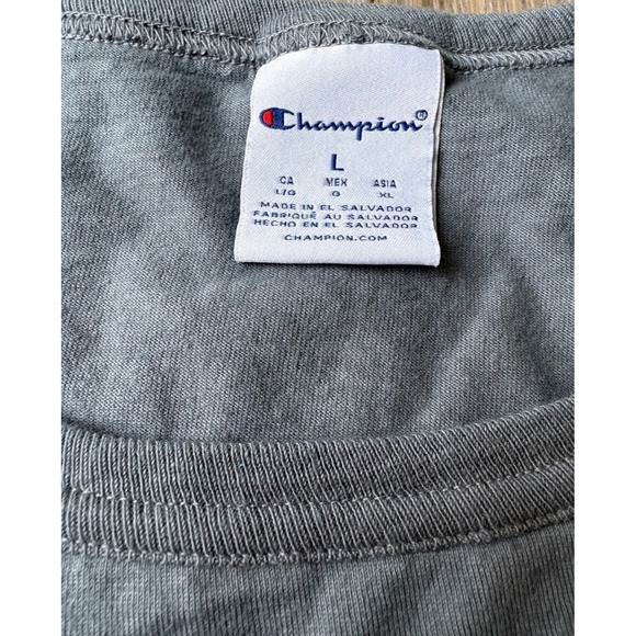 NWOT Unisex Champion Ombre Dip Dye T-Shirt - Large - Black Ombre - Picture 5 of 6